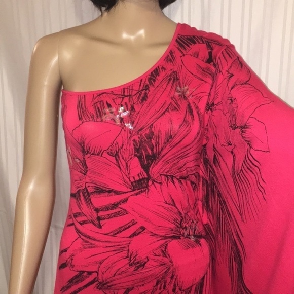 NWOT Express One Shoulder Floral Dress Small - Picture 2 of 12